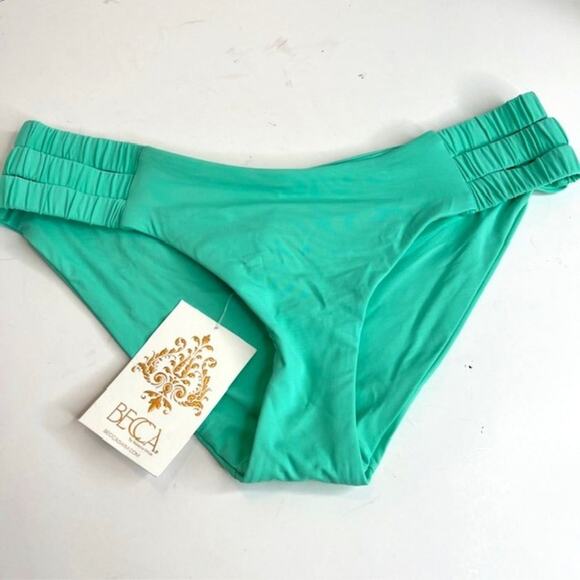 Becca by Rebecca Virtue NEW Jordan Tab Side Hipster Bikini Bottoms Sz Medium - Picture 4 of 12